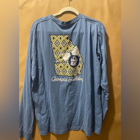 University of Georgia- Long Sleeve Blue Tee - Size Large - Picture 2 of 3